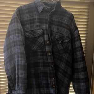 Plaid Button-Up Shirt